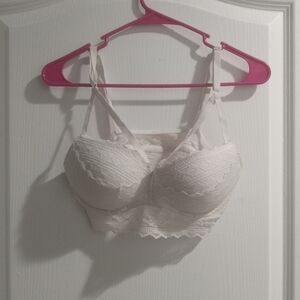 PINK Victoria's Secret Cream Lace Bra